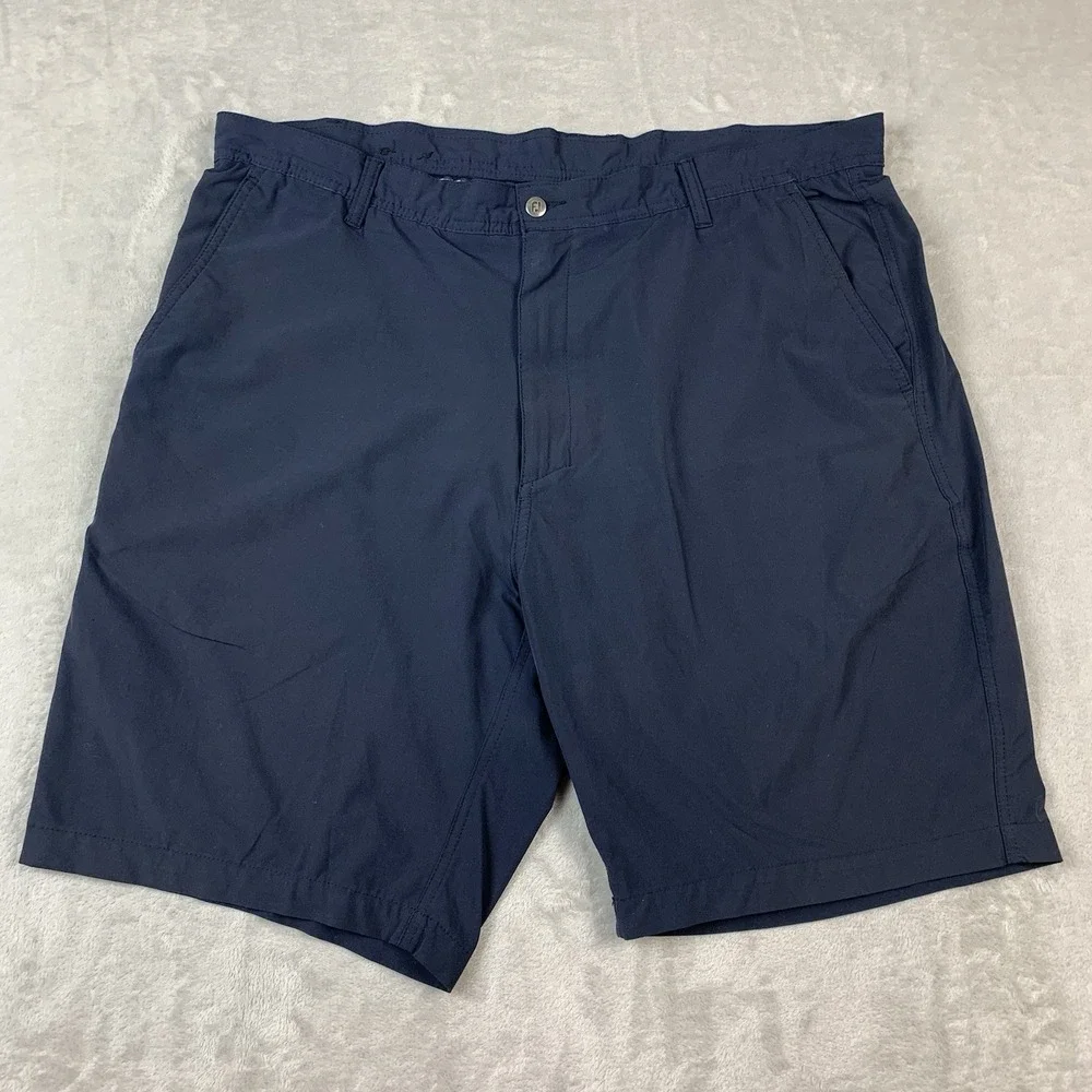 FootJoy Shorts Mens 40 Blue Flat Front Stretch Performance Golf Preppy Chino